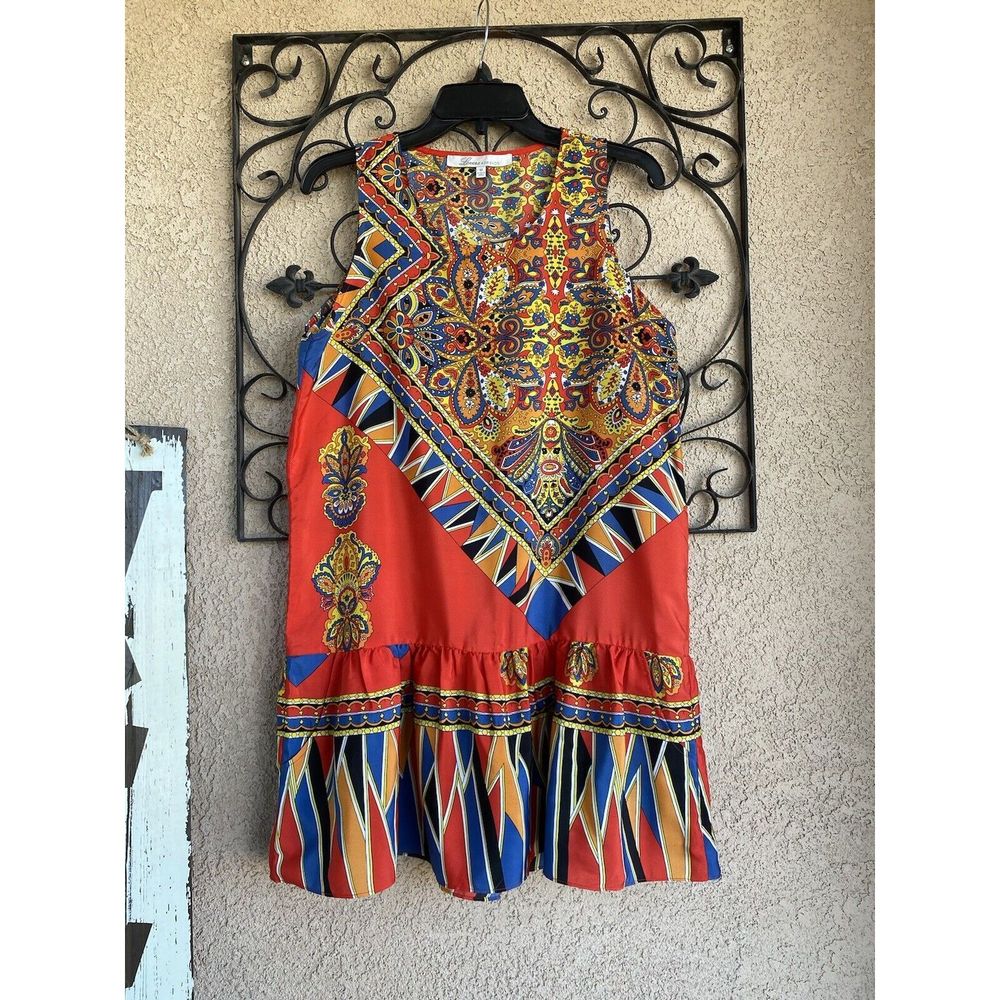 Lovers & friends mulitcolored tunic peplum hem - Size M